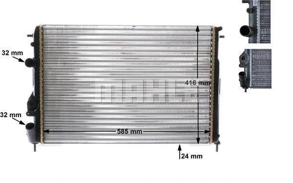 Radiator, engine cooling