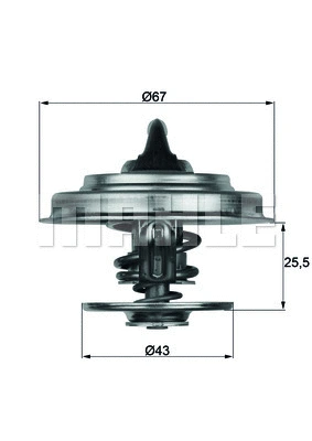 Thermostat, coolant (TX 18 87D)