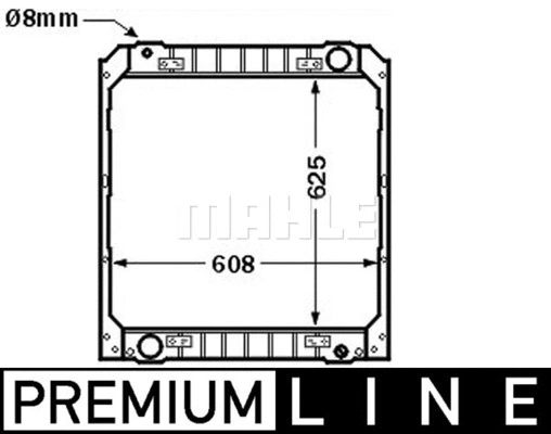 Radiator, engine cooling (CR 142 000P)