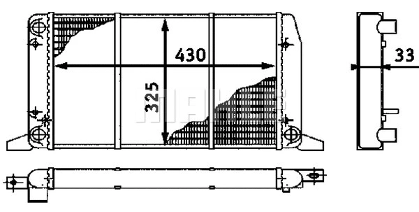 Radiator, engine cooling (CR 412 000S)