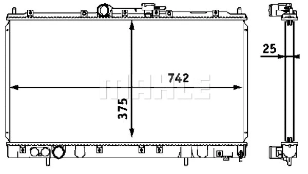 Radiator, engine cooling