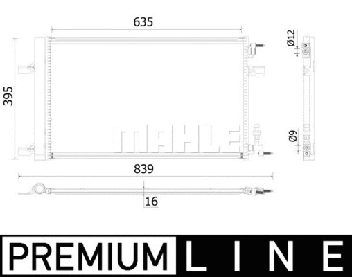 Condenser, air conditioning (AC 900 000P)
