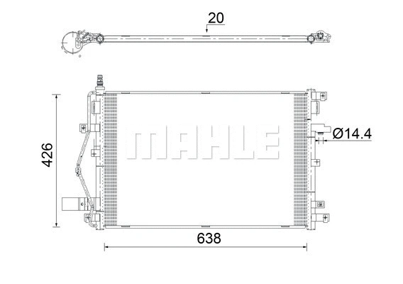 Condenser, air conditioning (AC 924 000S)