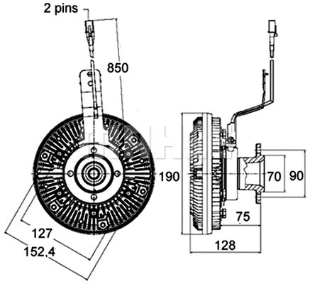 Clutch, radiator fan (CFC 134 000P)
