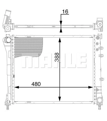 Radiator, engine cooling (CR 2004 000S)