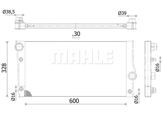 Radiator, engine cooling