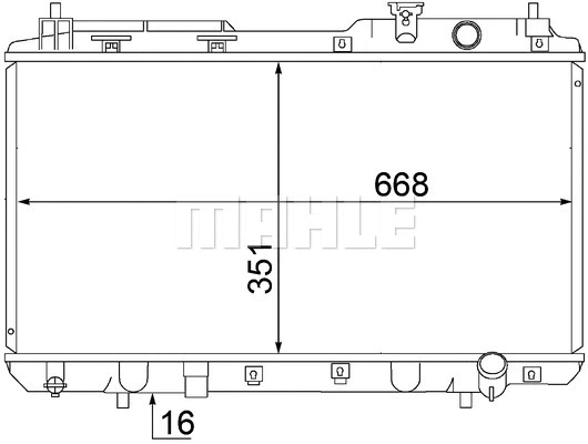 Radiator, engine cooling (CR 1457 000S)
