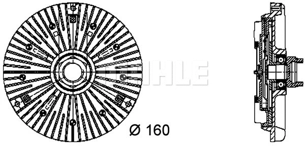 Clutch, radiator fan