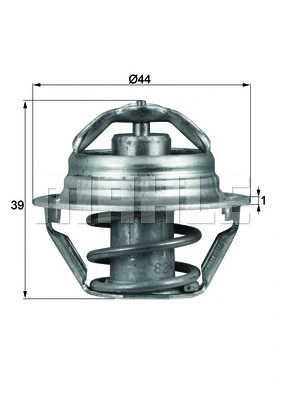 Thermostat, coolant (TX 90 87D)