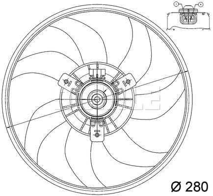 Fan, engine cooling (CFF 165 000P)