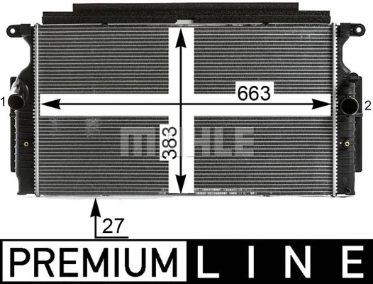 Radiator, engine cooling (CR 28 000P)