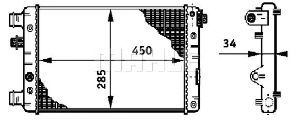 Radiator, engine cooling