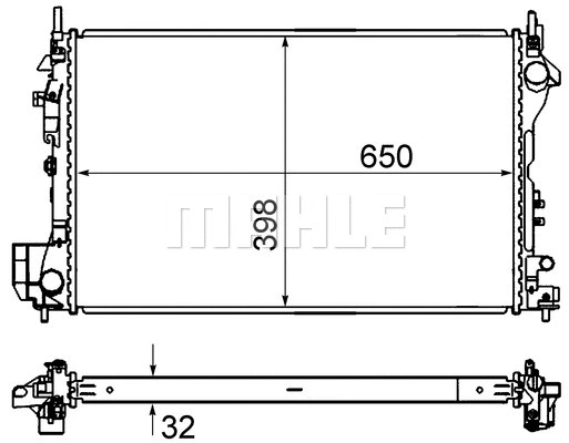 Radiator, engine cooling