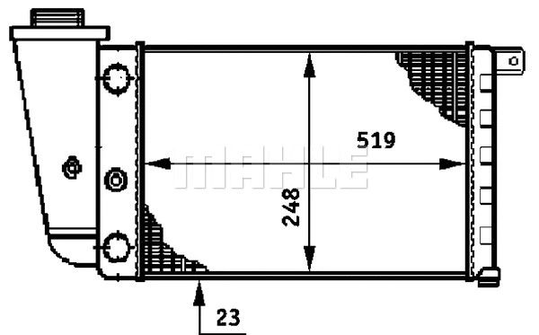 Radiator, engine cooling