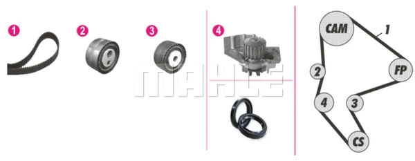 Water Pump & Timing Belt Kit (CPK 26 000P)