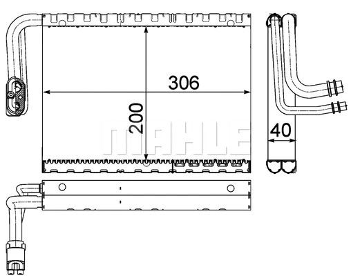 Evaporator, air conditioning (AE 92 000P)