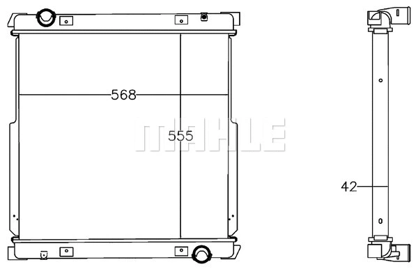 Radiator, engine cooling (CR 1216 000P)
