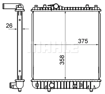 Radiator, engine cooling