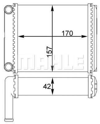 Heat Exchanger, interior heating (AH 128 000S)