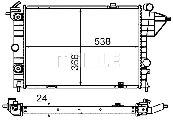 Radiator, engine cooling (CR 439 000S)