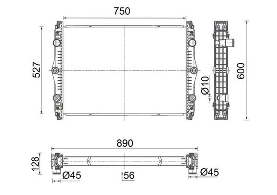 Radiator, engine cooling (CR 2705 000S)