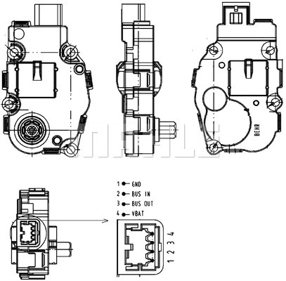 Actuator, blending flap (AA 18 000P)