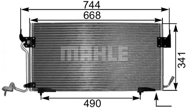 Condenser, air conditioning (AC 341 000P)