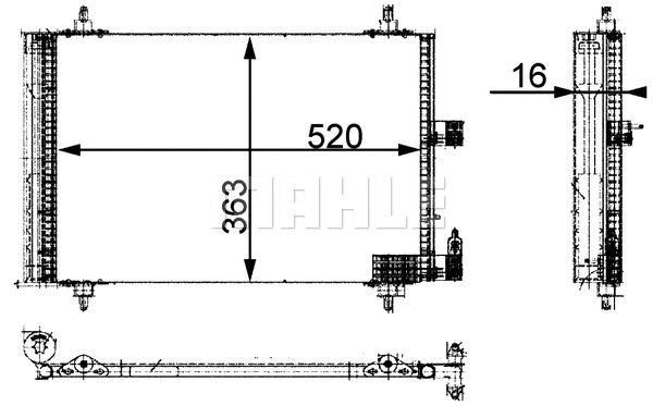 Condenser, air conditioning (AC 350 000P)