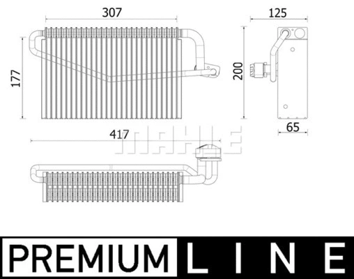 Evaporator, air conditioning (AE 163 000P)