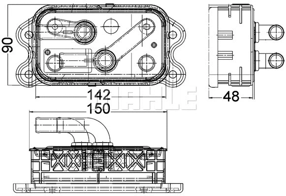 Oil Cooler, engine oil (CLC 112 000P)