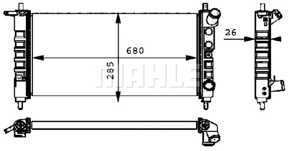 Radiator, engine cooling