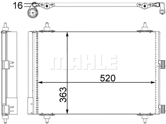 Condenser, air conditioning (AC 447 000S)