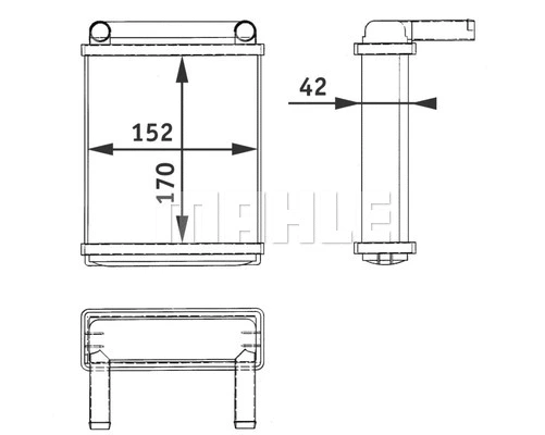 Heat Exchanger, interior heating (AH 128 000P)