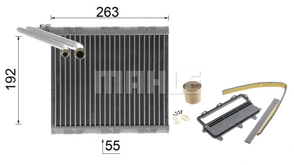 Evaporator, air conditioning