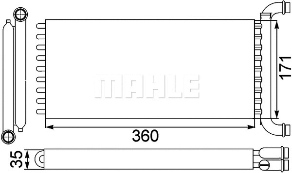 Heat Exchanger, interior heating (AH 166 000P)