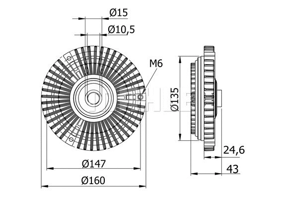 Clutch, radiator fan (CFC 52 000S)