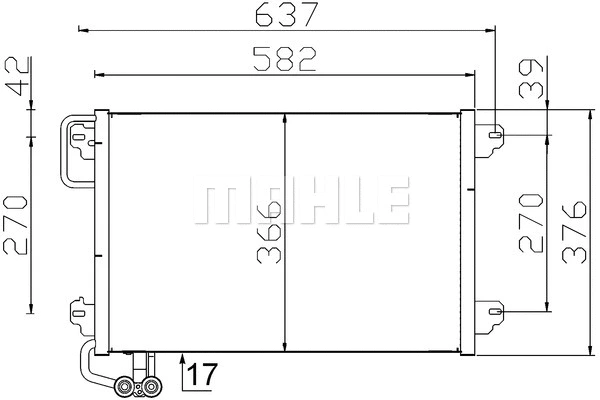 Condenser, air conditioning (AC 304 000S)