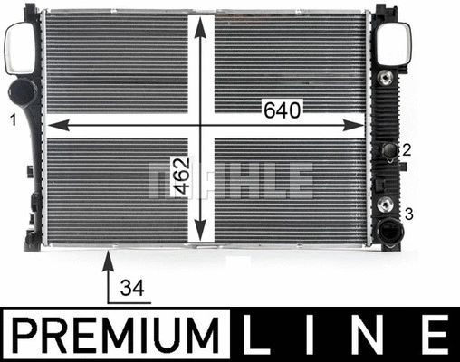Radiator, engine cooling (CR 38 000P)
