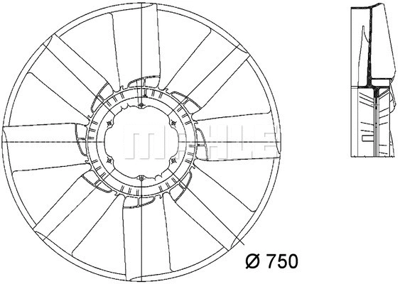 Fan Wheel, engine cooling
