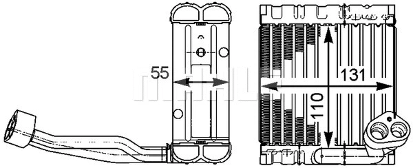 Evaporator, air conditioning (AE 115 000P)