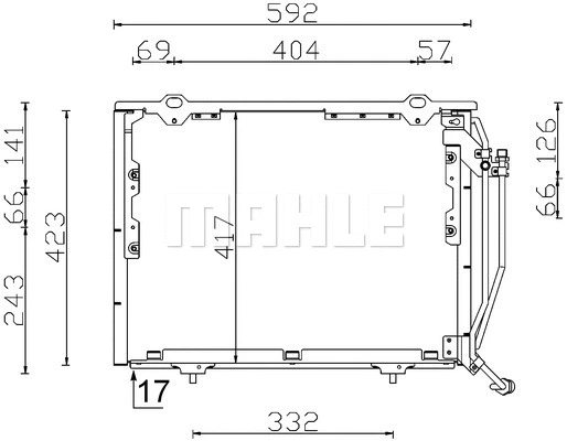 Condenser, air conditioning (AC 243 000S)