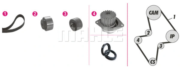 Water Pump & Timing Belt Kit (CPK 48 000P)