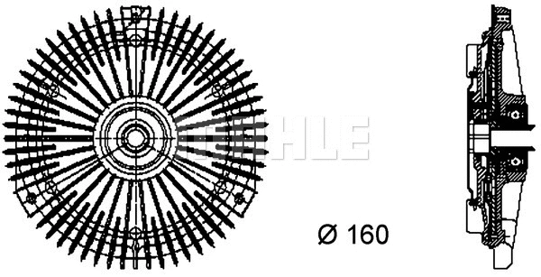 Clutch, radiator fan