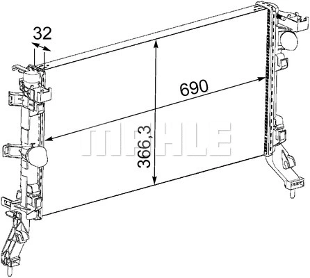 Radiator, engine cooling
