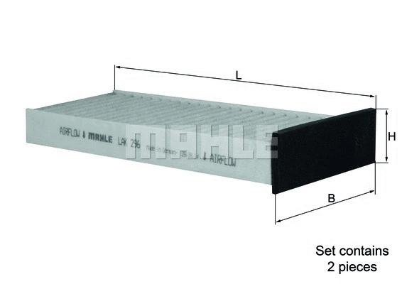 Filter, cabin air (LAK 296/S)