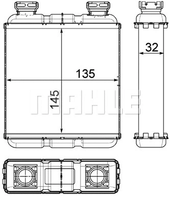 Heat Exchanger, interior heating (AH 188 000P)