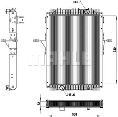 Radiator, engine cooling (CR 2098 000P)