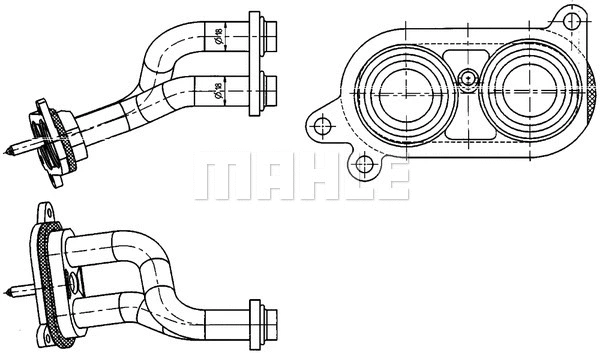 Pipe, heat exchanger (AHX 3 000P)