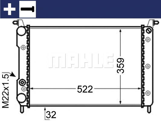 Radiator, engine cooling (CR 130 000S)