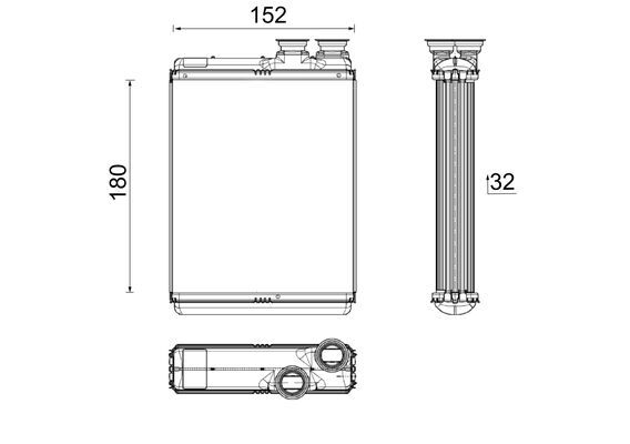 Heat Exchanger, interior heating (AH 266 000P)
